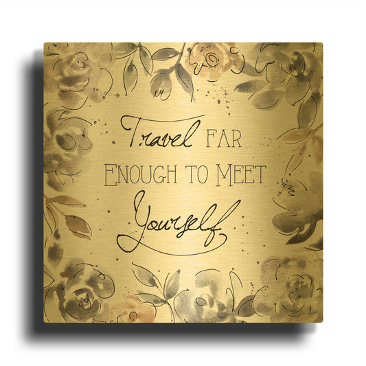 'Skyline Sketches VI' By Anne Tavoletti Gold Metal Wall Art