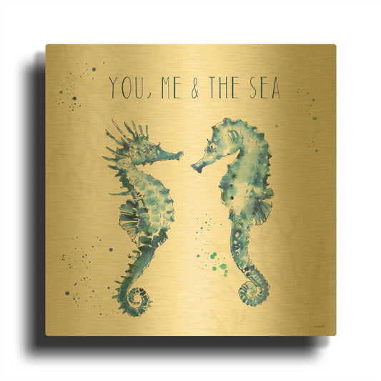 'Deep Sea III' By Anne Tavoletti Gold Metal Wall Art