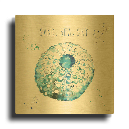 'Deep Sea VII' By Anne Tavoletti Gold Metal Wall Art
