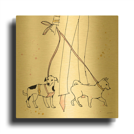 'Fashion Feet III' By Anne Tavoletti Gold Metal Wall Art