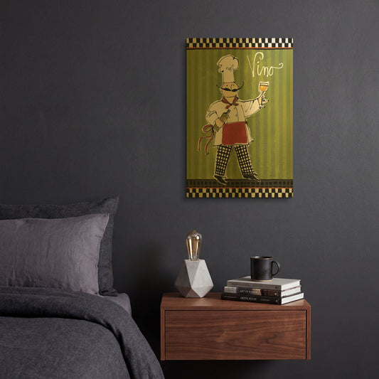 'Chefs on the Go IV' By Anne Tavoletti Gold Metal Wall Art