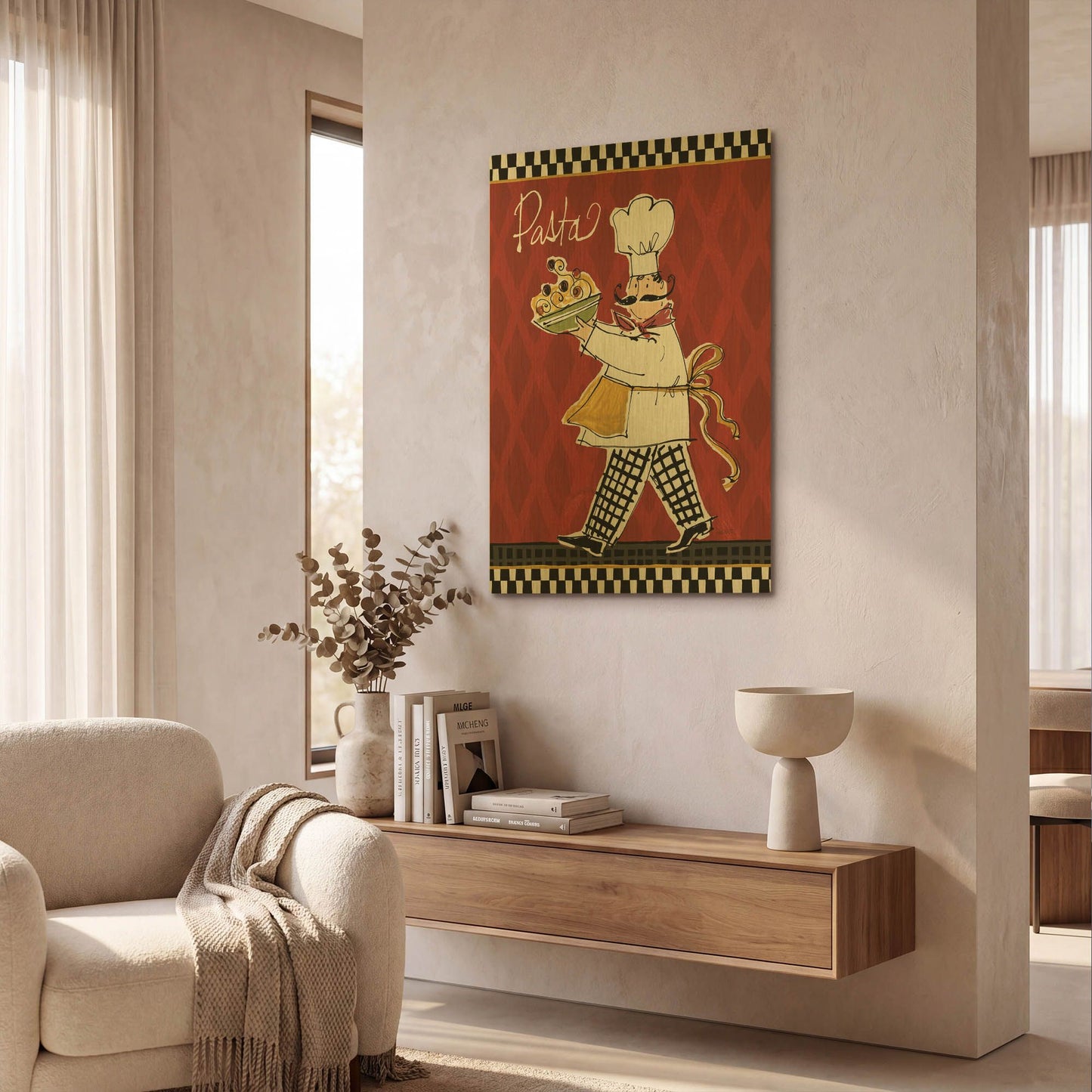 'Chefs on the Go I' By Anne Tavoletti Gold Metal Wall Art