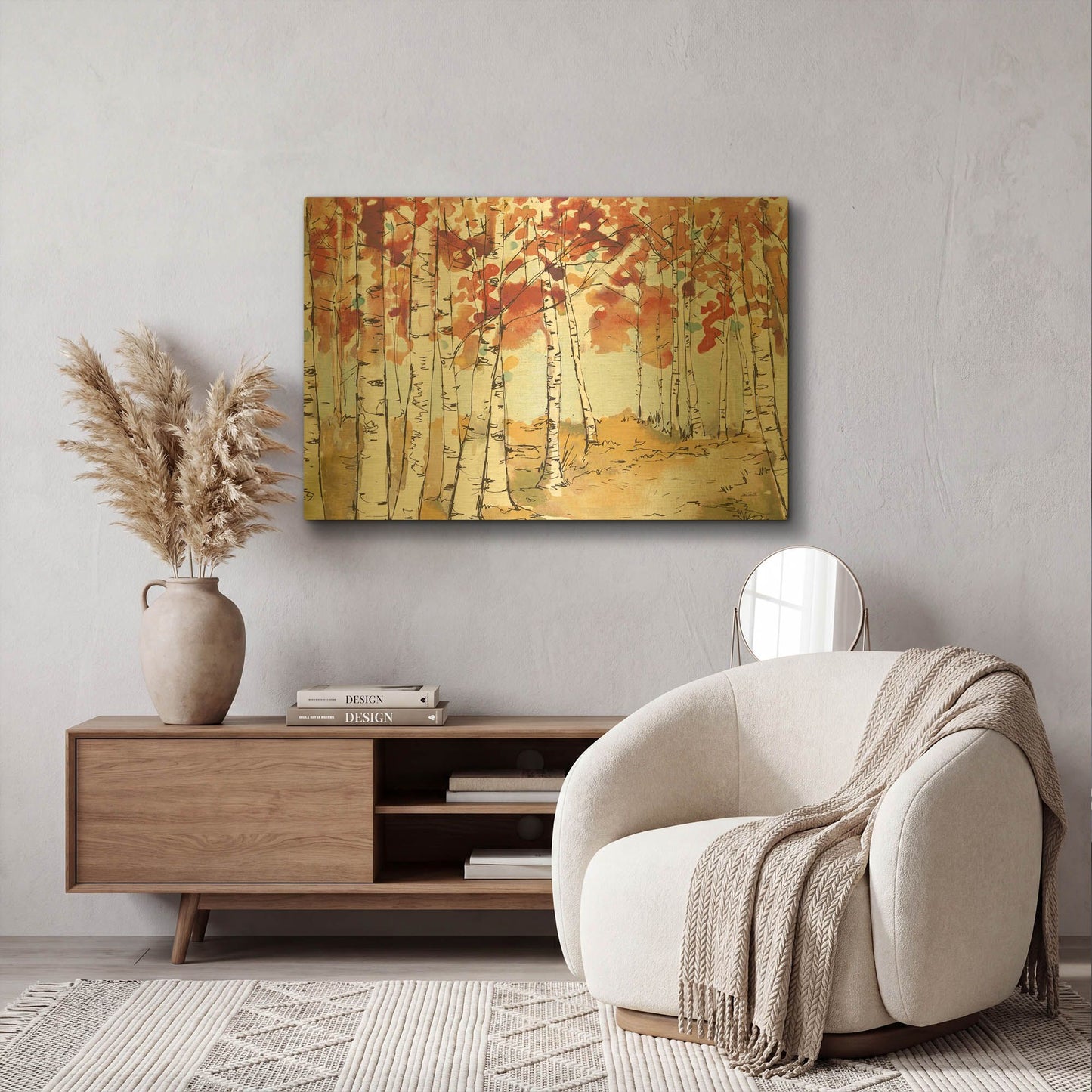 'Festive Foliage X' By Anne Tavoletti Gold Metal Wall Art