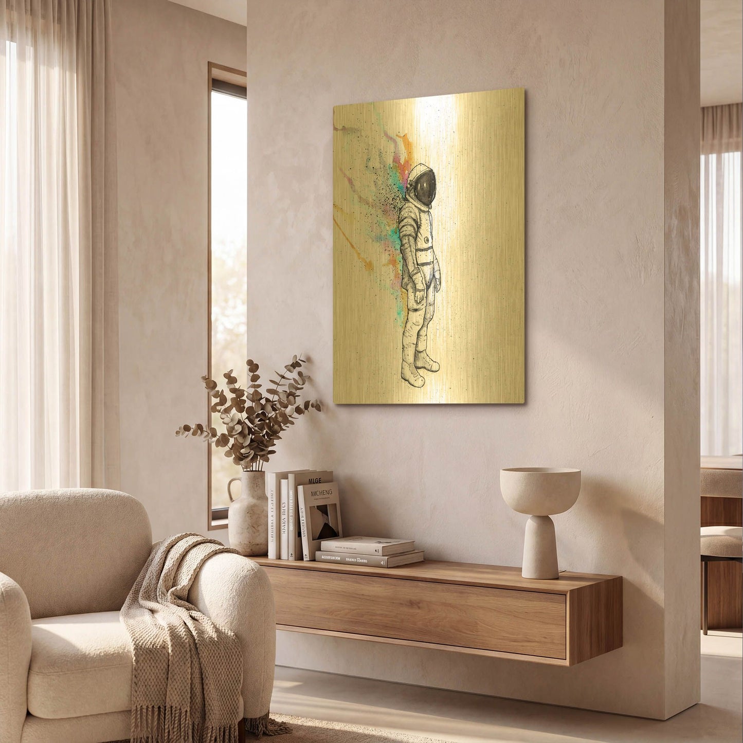 'Astronaut Heat' By Craig Snodgrass Gold Metal Wall Art
