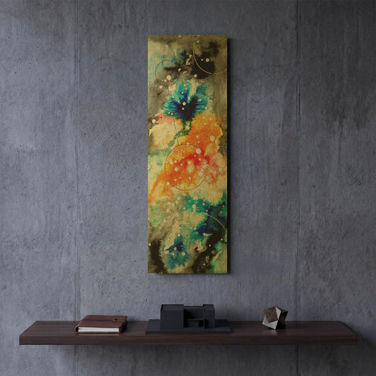'Watercolor Nebula 1.0' By Craig Snodgrass Gold Metal Wall Art