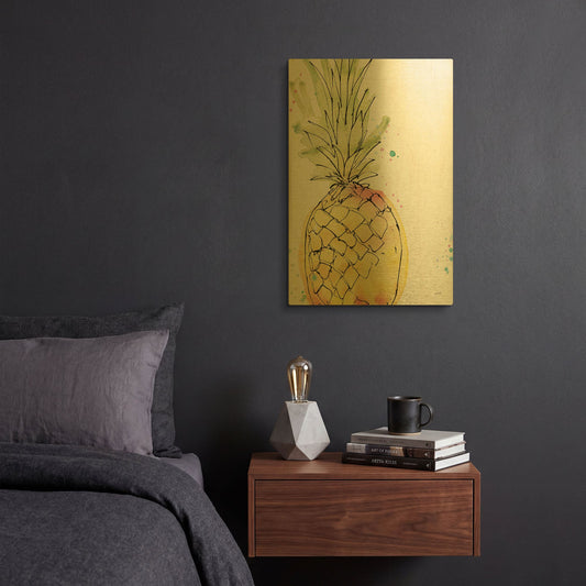 'Palm Passion VIII' By Anne Tavoletti Gold Metal Wall Art