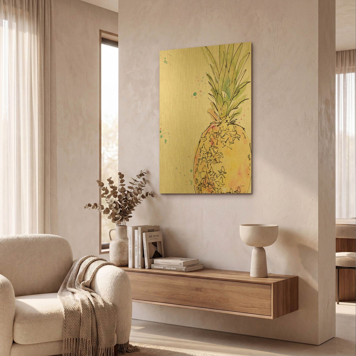 'Palm Passion IX' By Anne Tavoletti Gold Metal Wall Art