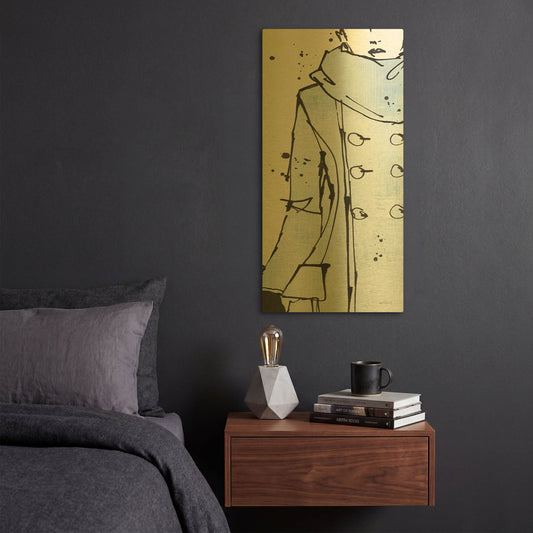 'Fashion Strokes VII Pastel' By Anne Tavoletti Gold Metal Wall Art