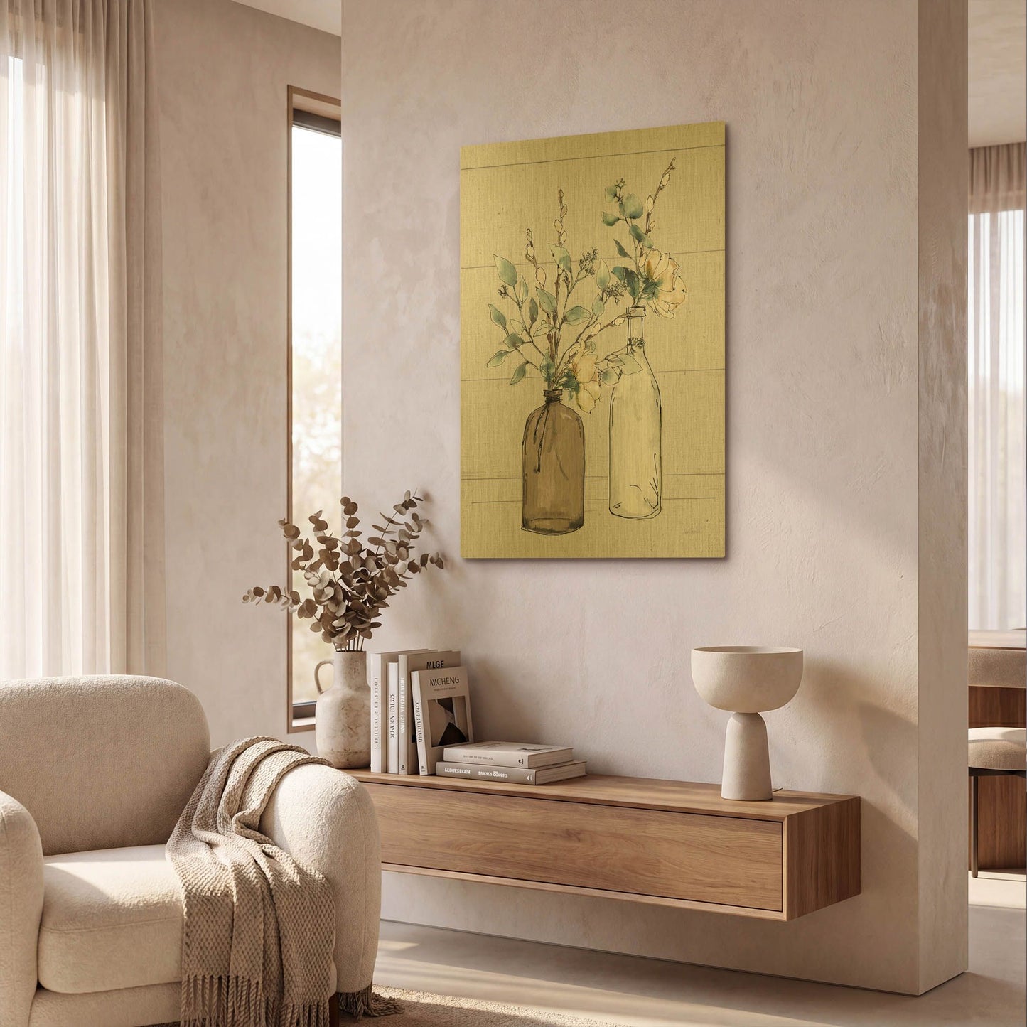 'Modern Farmhouse II Shiplap' By Anne Tavoletti Gold Metal Wall Art