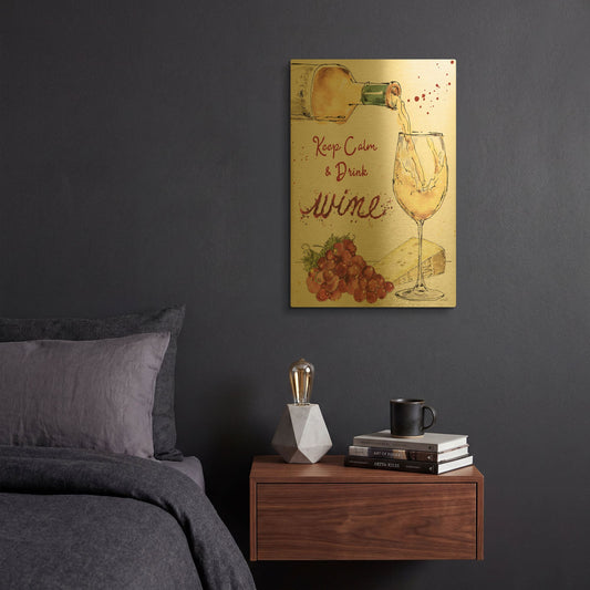 'Oaked and Aged IV' By Anne Tavoletti Gold Metal Wall Art