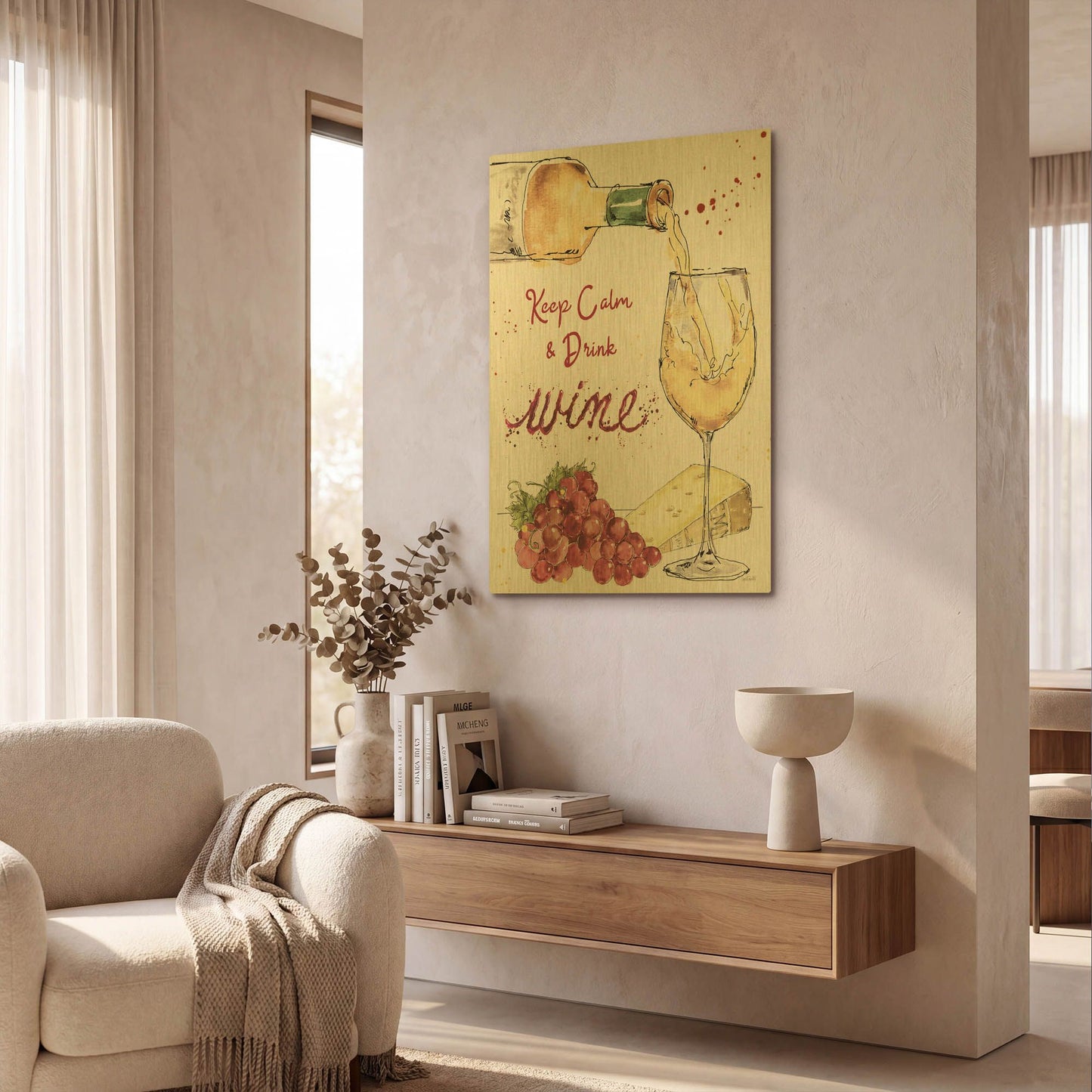 'Oaked and Aged IV' By Anne Tavoletti Gold Metal Wall Art