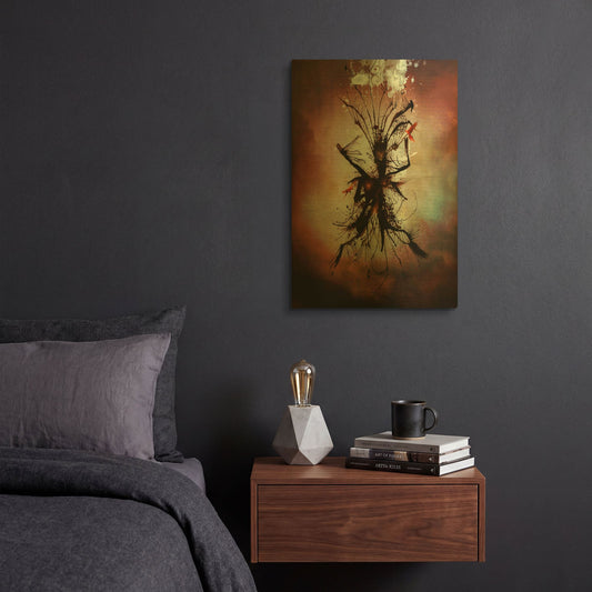 'A Sky About To Rain' By Mario Sanchez Nevado Gold Metal Wall Art