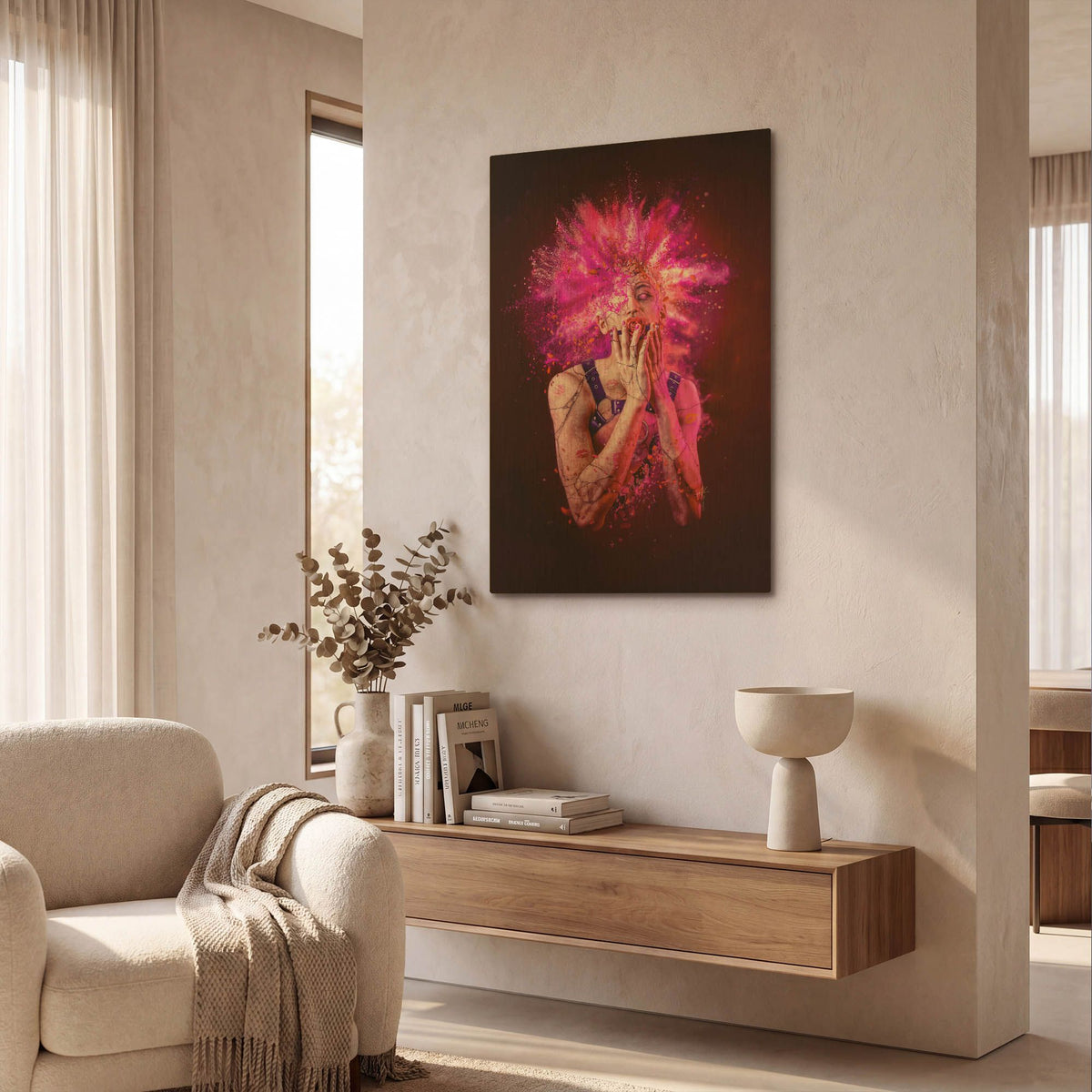 'Lust - Paradise Lost Seven Deadly Sins' By Mario Sanchez Nevado Gold Metal Wall Art