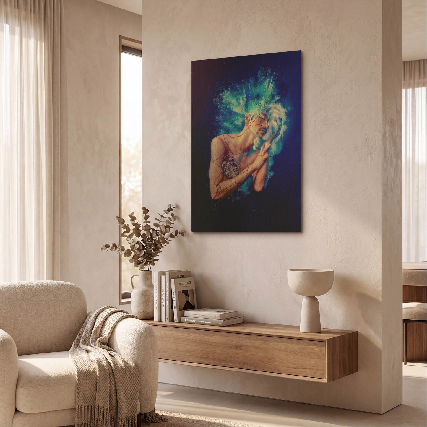 'Sloth - Paradise Lost Seven Deadly Sins' By Mario Sanchez Nevado Gold Metal Wall Art