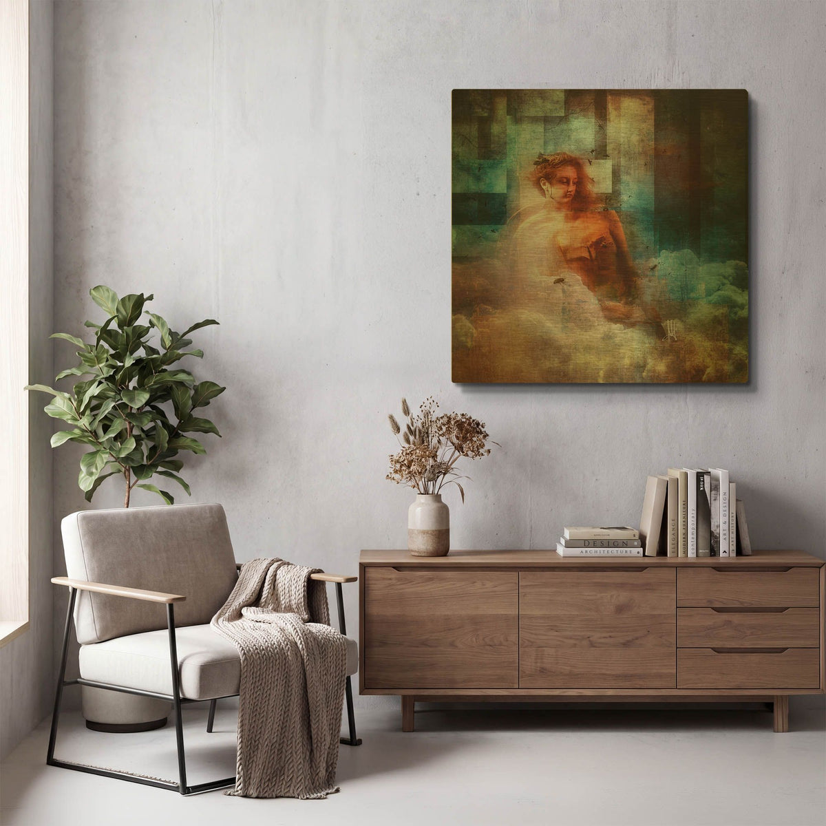 'Clouds The Future Triumph Of The Weak' By Mario Sanchez Nevado Gold Metal Wall Art