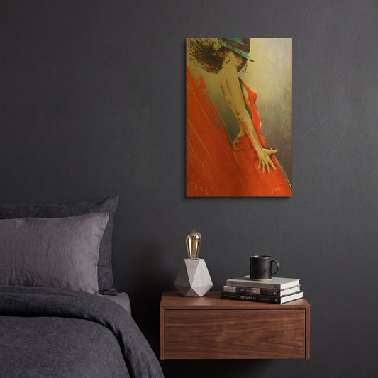 'Rubi' By Colin John Staples Gold Metal Wall Art