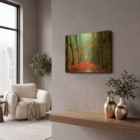 'Bussum in Fall' By Lars van de Goor Gold Metal Wall Art