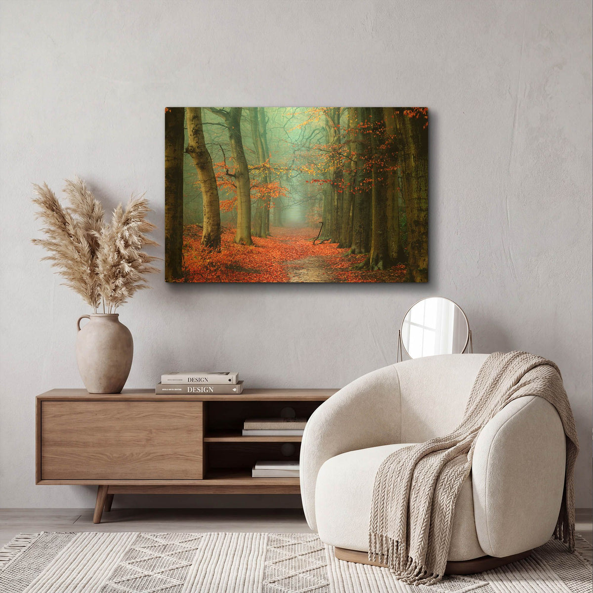 'Bussum in Fall' By Lars van de Goor Gold Metal Wall Art