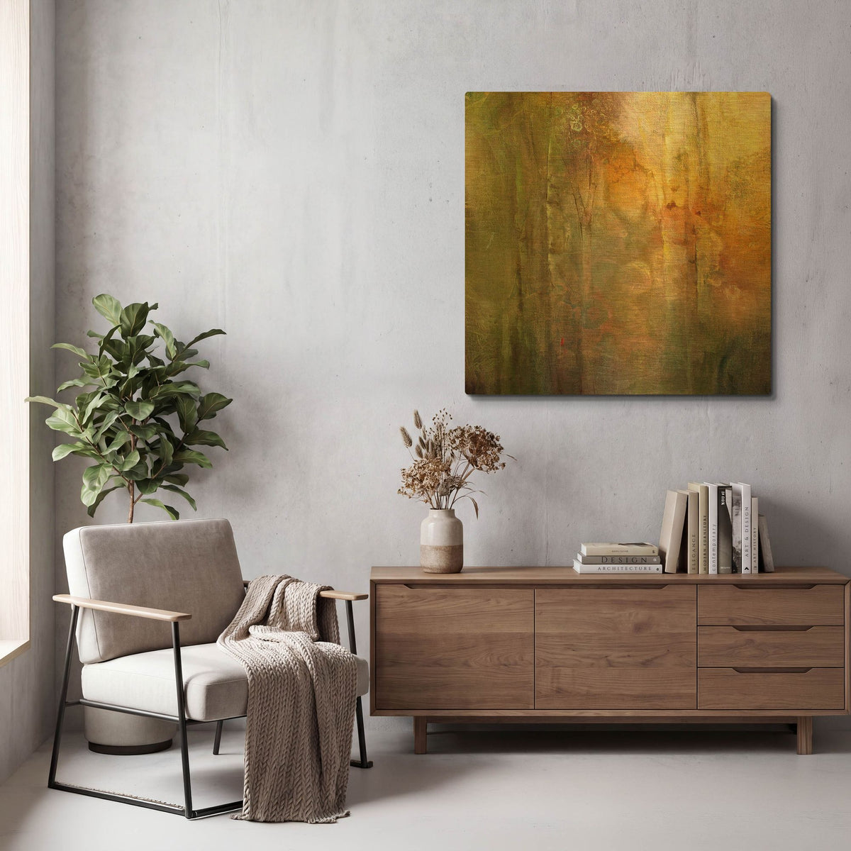 'Nature On Display' By Karen Hale Gold Metal Wall Art