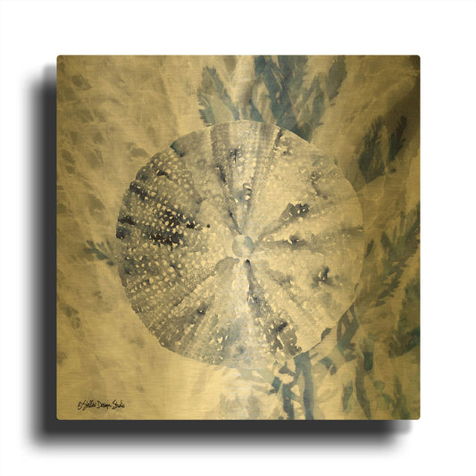 'Ocean Collection 2' By Stellar Design Studio Gold Metal Wall Art