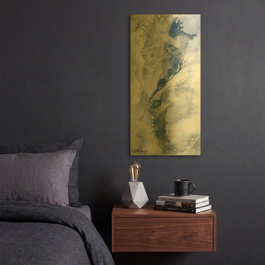 'Ocean Collection 1' By Stellar Design Studio Gold Metal Wall Art