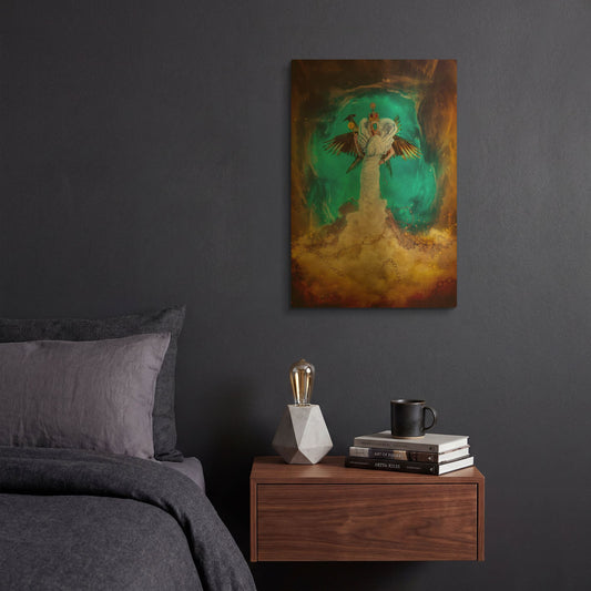 'Emperor of Nothing' By Mario Sanchez Nevado Gold Metal Wall Art