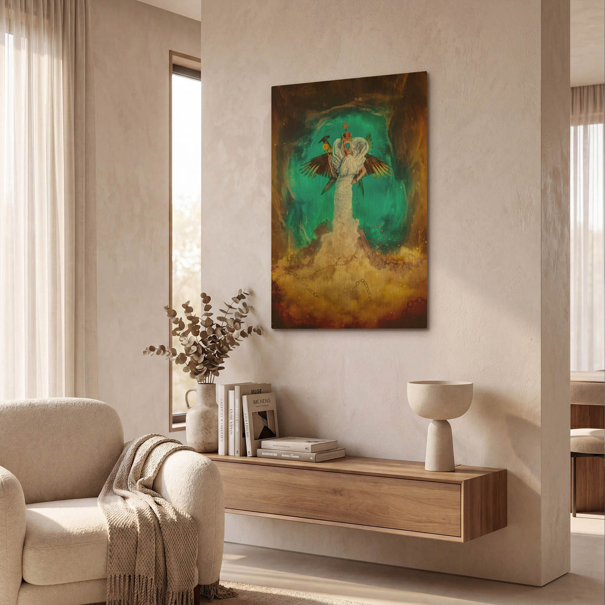 'Emperor of Nothing' By Mario Sanchez Nevado Gold Metal Wall Art