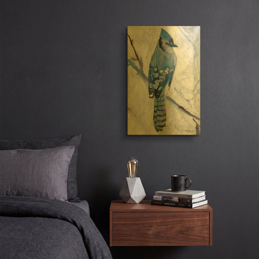 'Blue Jay 1' By Stellar Design Studio Gold Metal Wall Art