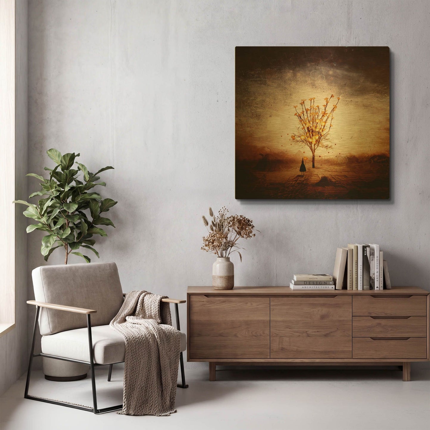 'Finding' By Mario Sanchez Nevado Gold Metal Wall Art