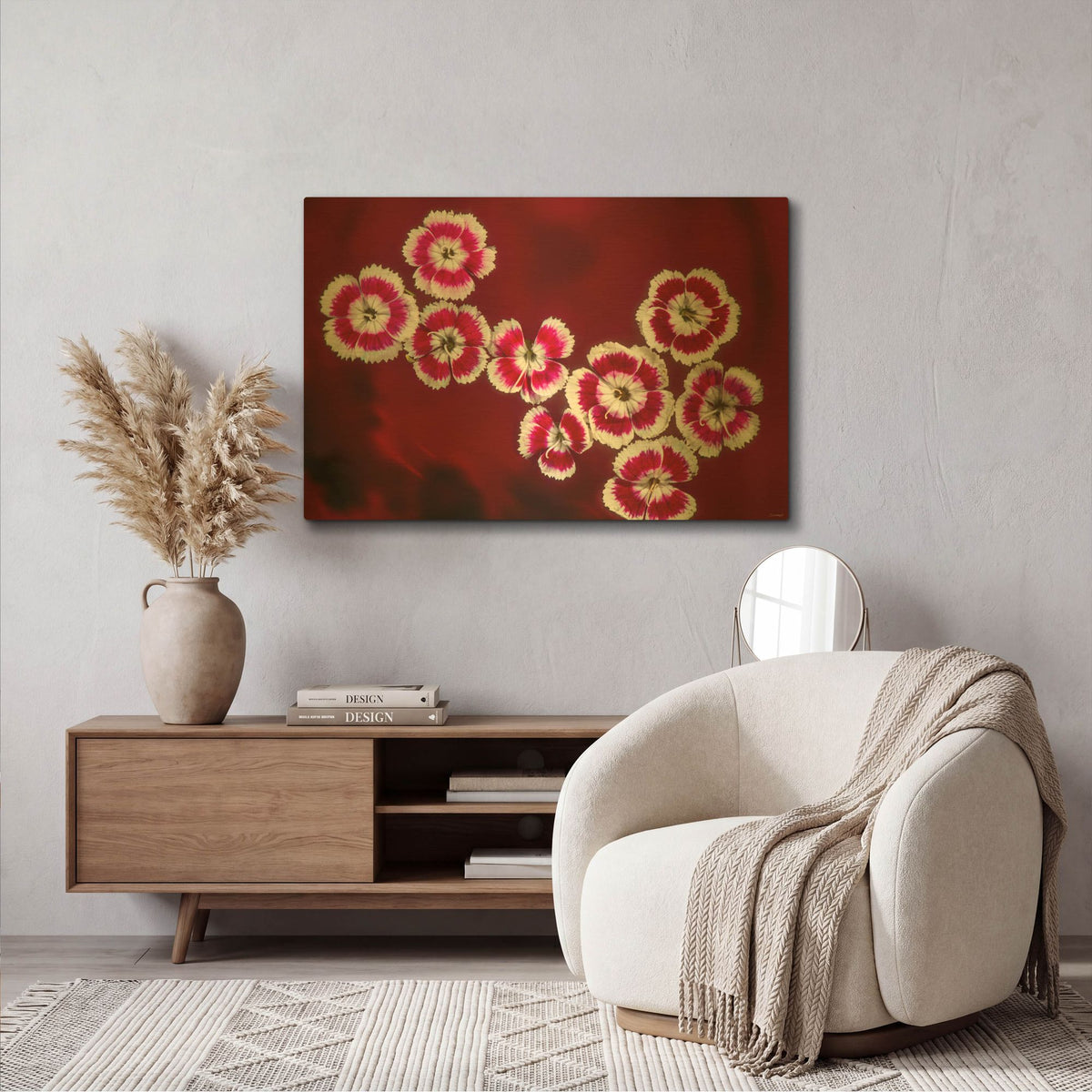 'Macro Flowers 02' By Gordon Semmens Gold Metal Wall Art