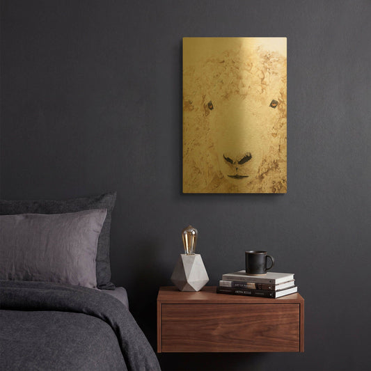 'Woolly' By Diane Fifer Gold Metal Wall Art