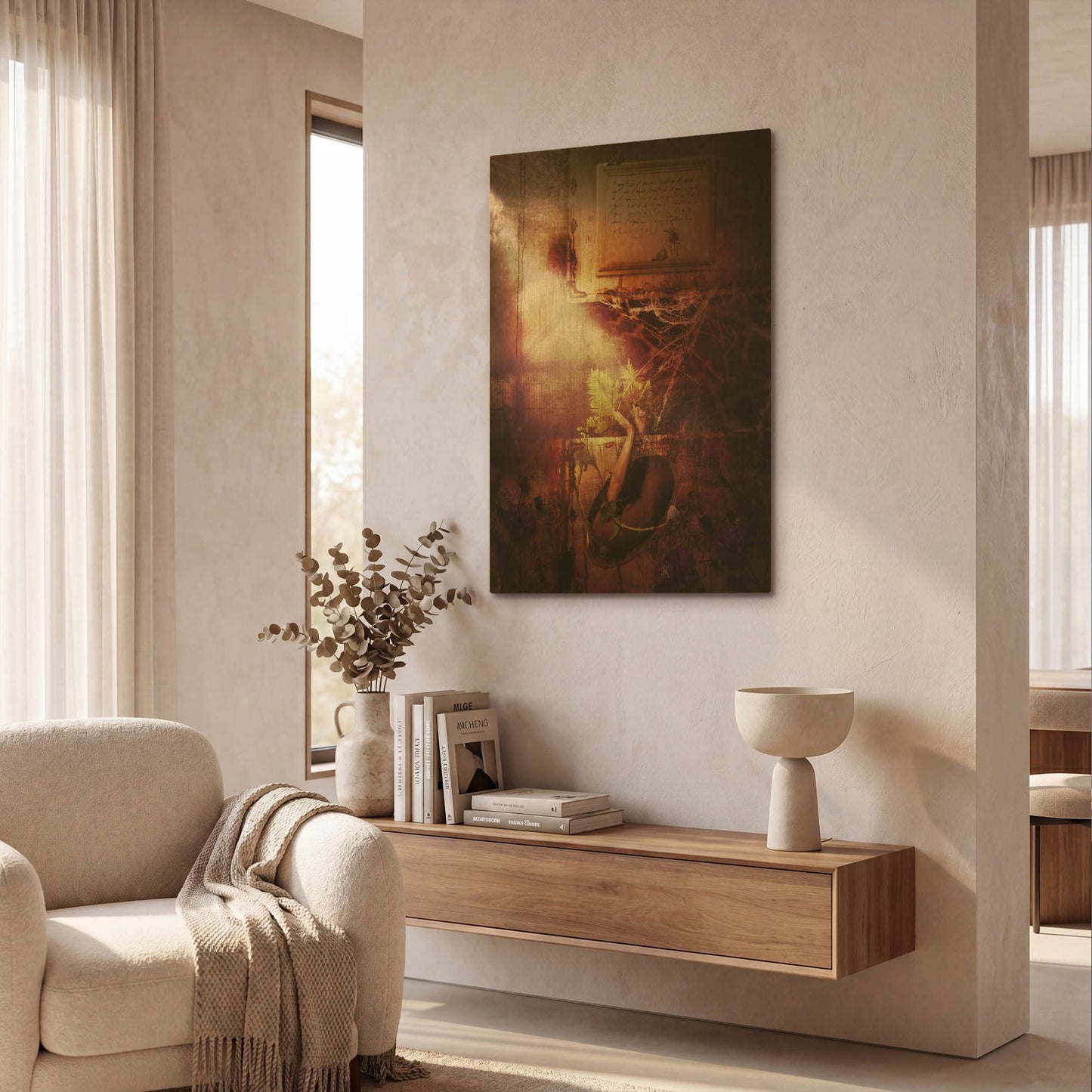 'Flowers' By Mario Sanchez Nevado Gold Metal Wall Art