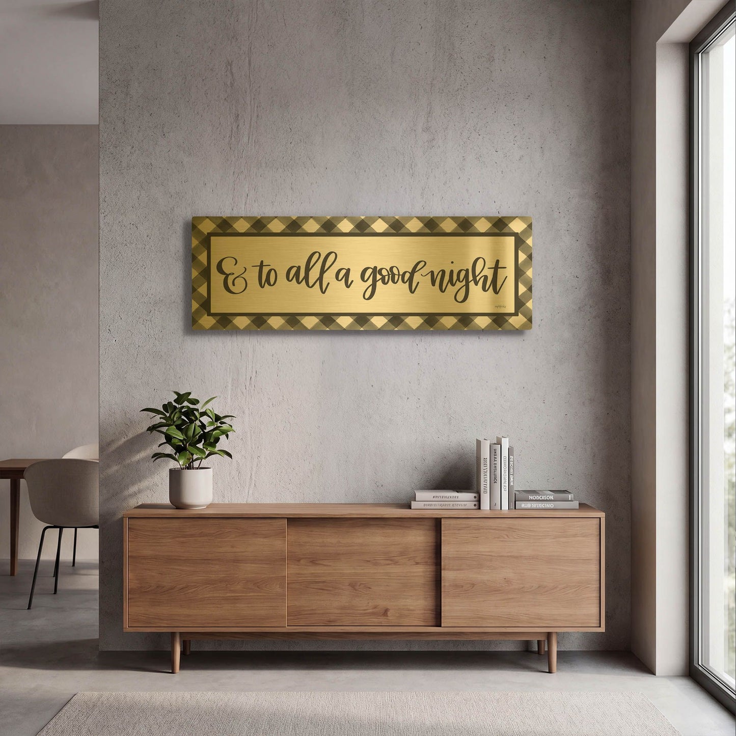 'To All a Good Night' By Imperfect Dust Gold Metal Wall Art