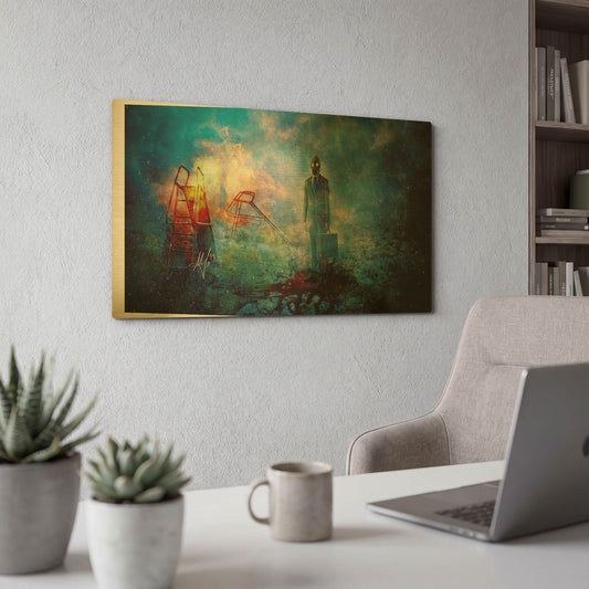 'Grief' By Mario Sanchez Nevado Gold Metal Wall Art