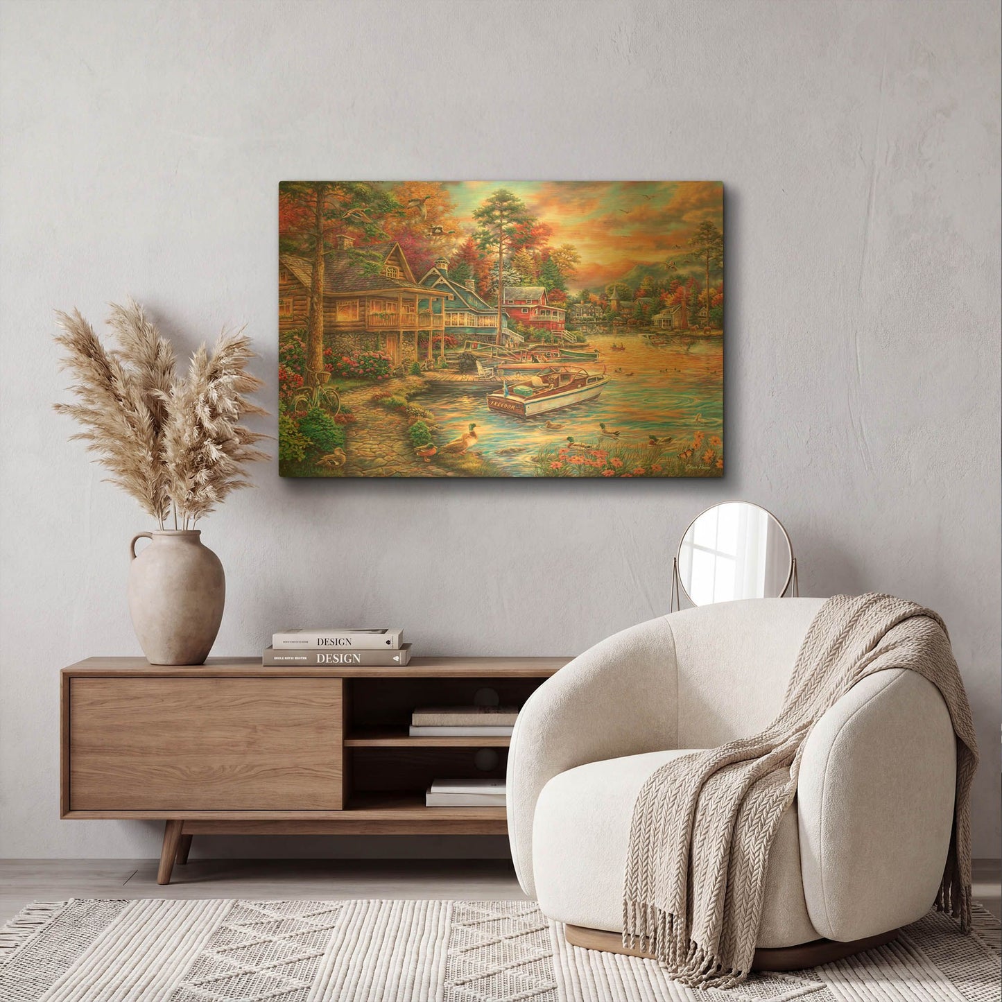 'Freedom at the Lake' By Chuck Pinson Gold Metal Wall Art