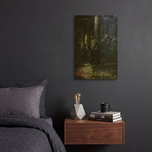 'Hades' By Mario Sanchez Nevado Gold Metal Wall Art