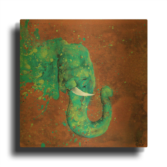 'Splashing Forth' By Britt Hallowell Gold Metal Wall Art