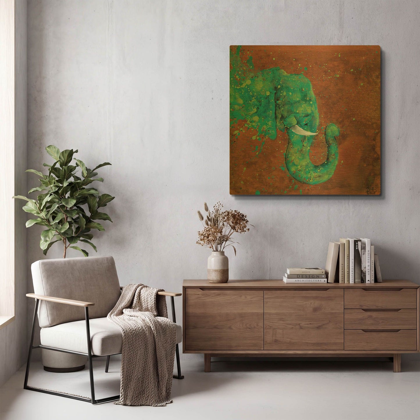 'Splashing Forth' By Britt Hallowell Gold Metal Wall Art