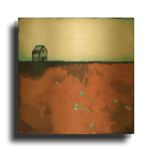 'Country Solace' By Britt Hallowell Gold Metal Wall Art