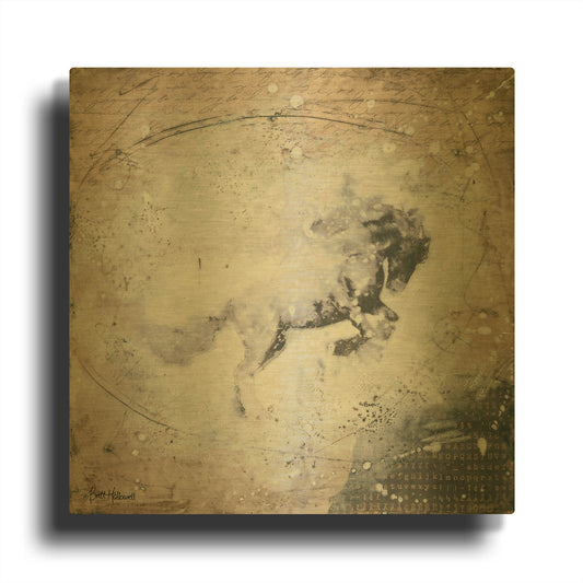'Wild Spirit' By Britt Hallowell Gold Metal Wall Art