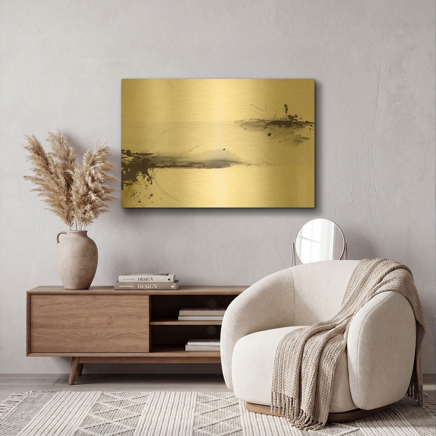 'Simplification Series VIII' By Britt Hallowell Gold Metal Wall Art
