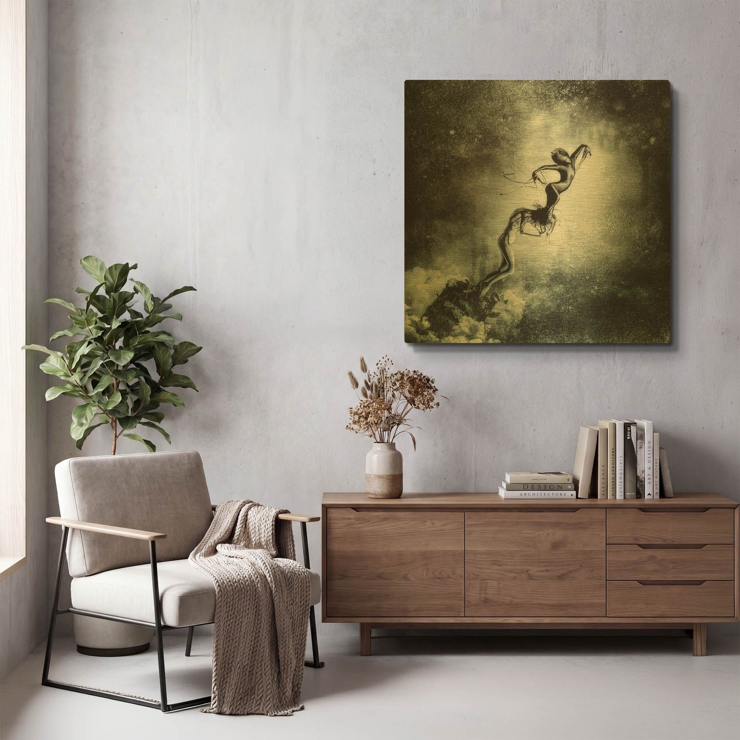'Host' By Mario Sanchez Nevado Gold Metal Wall Art