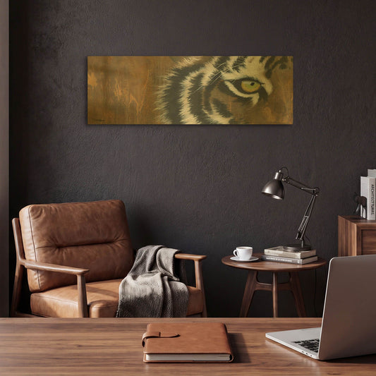 'Searching for the Man Cub' By Britt Hallowell Gold Metal Wall Art