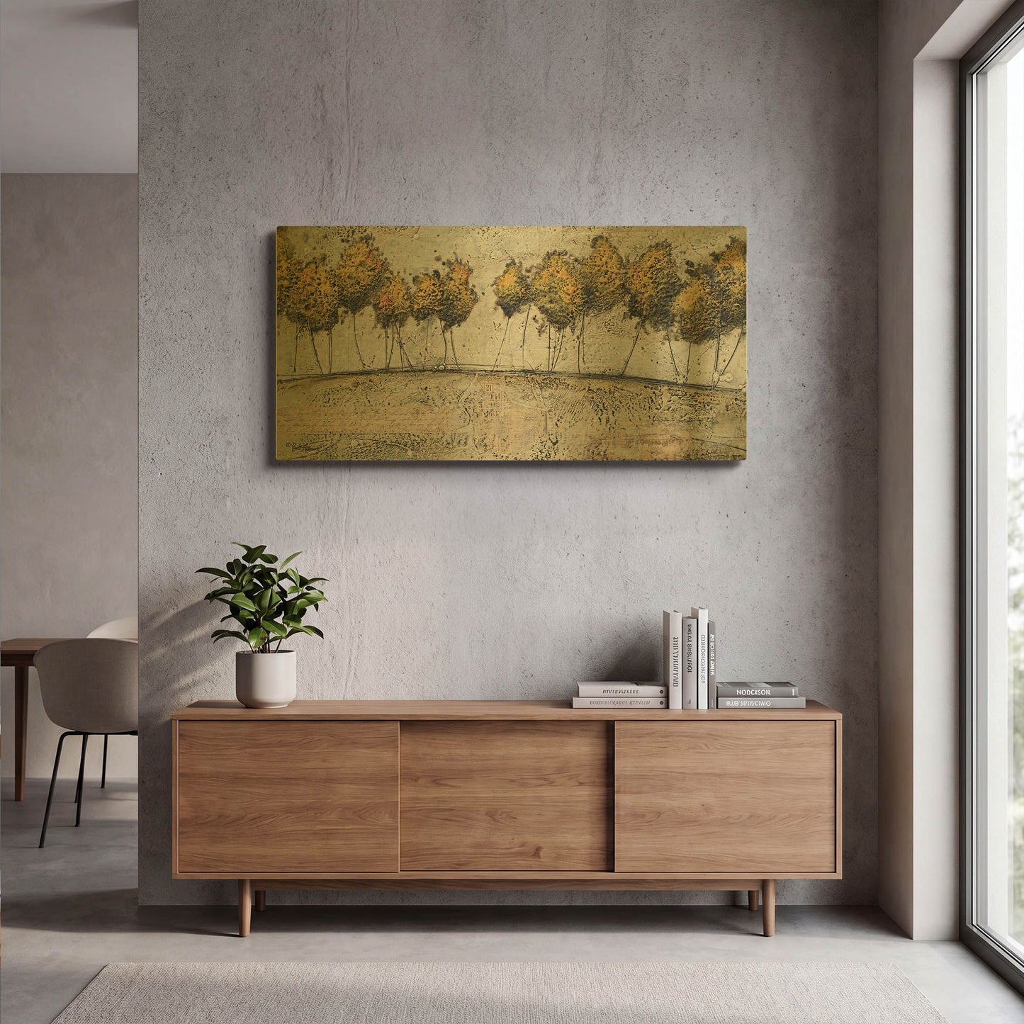 'A Route of Gold' By Britt Hallowell Gold Metal Wall Art