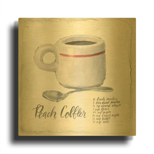 'American Diner 3' By Emily Adams Gold Metal Wall Art