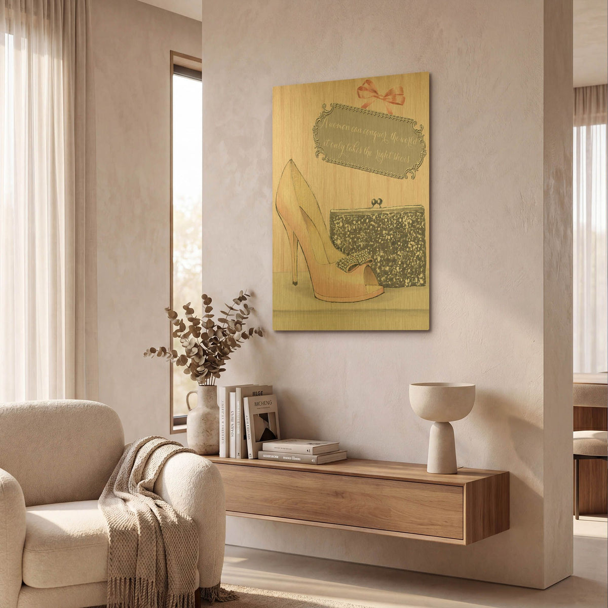 'From Emilys Closet 1' By Emily Adams Gold Metal Wall Art