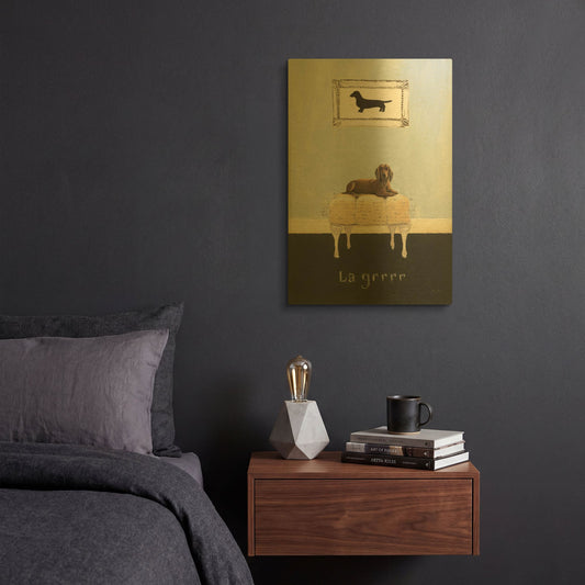 'La Grrr' By Emily Adams Gold Metal Wall Art