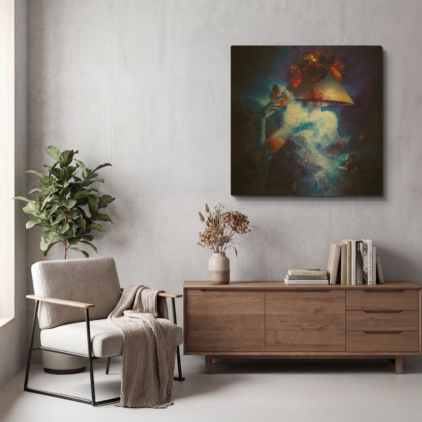 'Interlude' By Mario Sanchez Nevado Gold Metal Wall Art
