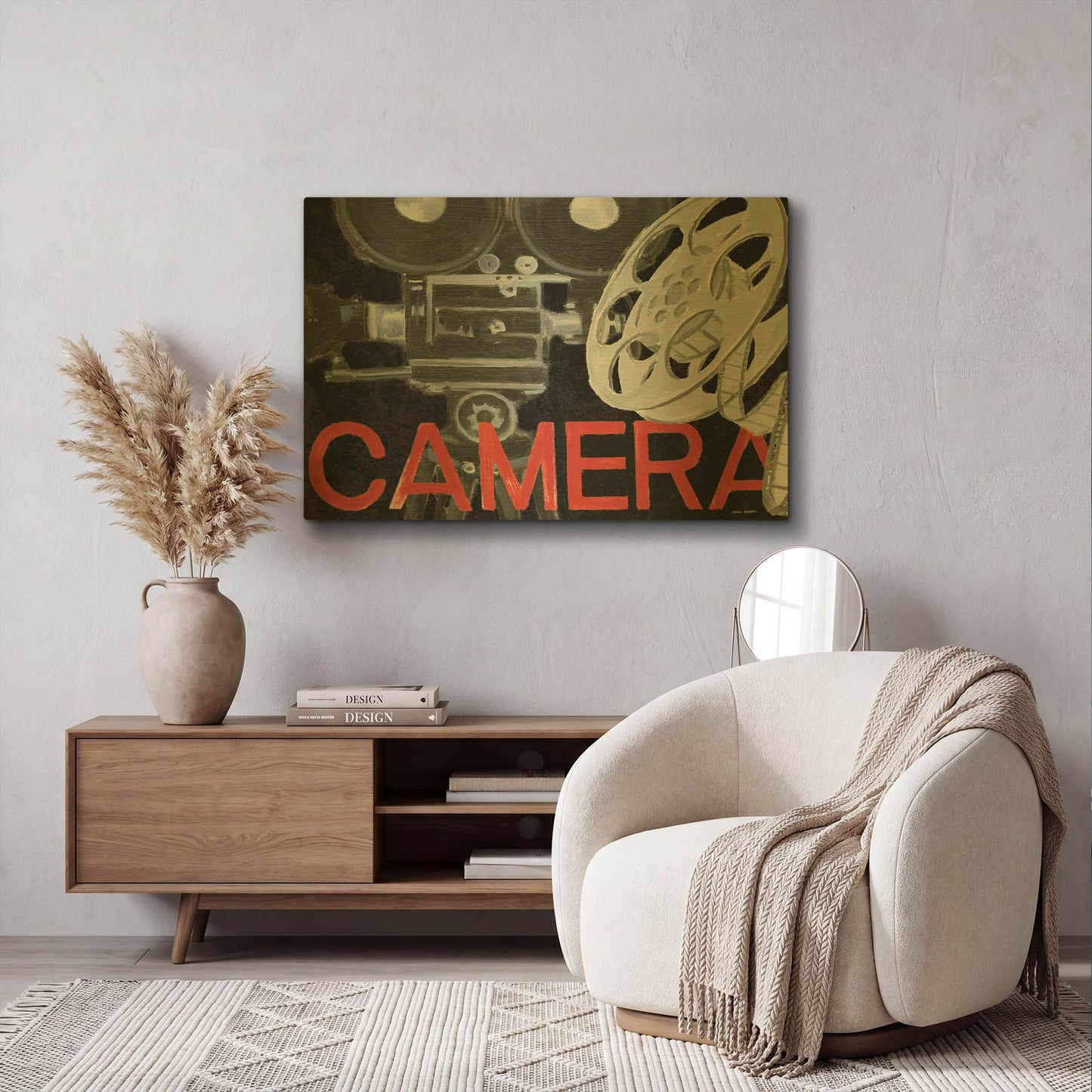 'Lights Camera Action 2' By Marco Fabiano Gold Metal Wall Art