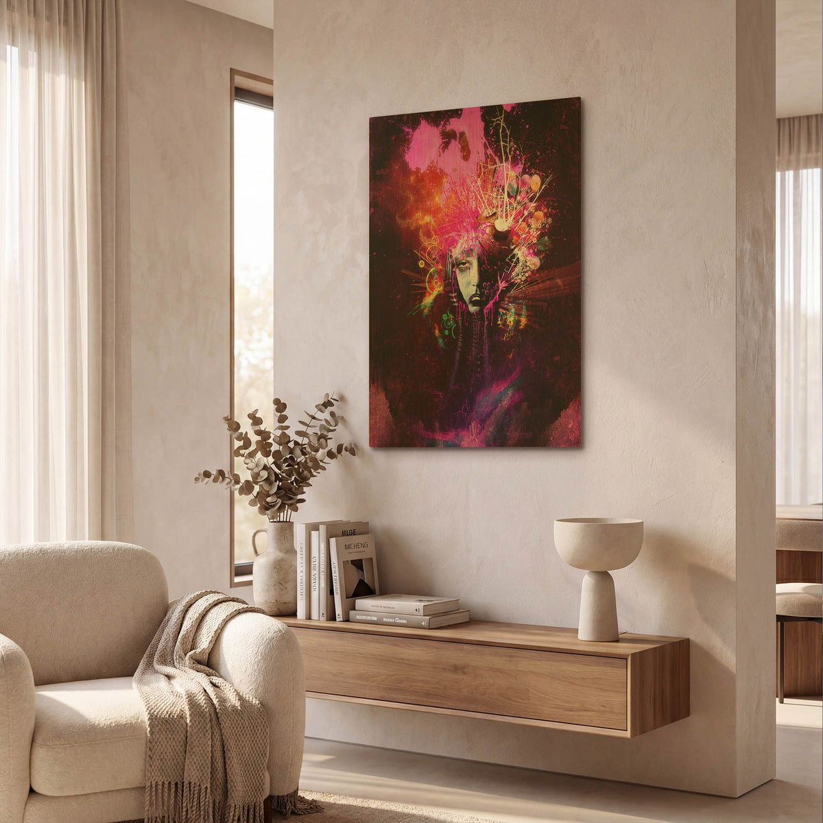 'Overdose' By Mario Sanchez Nevado Gold Metal Wall Art